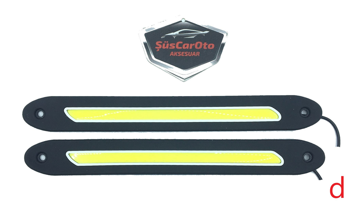 Faro LED de luz diurna Carub 12V Secuencial Cob Flexible Blanco 2 Piezas Impermeable