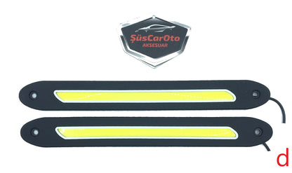 Faro LED de luz diurna Carub 12V Secuencial Cob Flexible Blanco 2 Piezas Impermeable