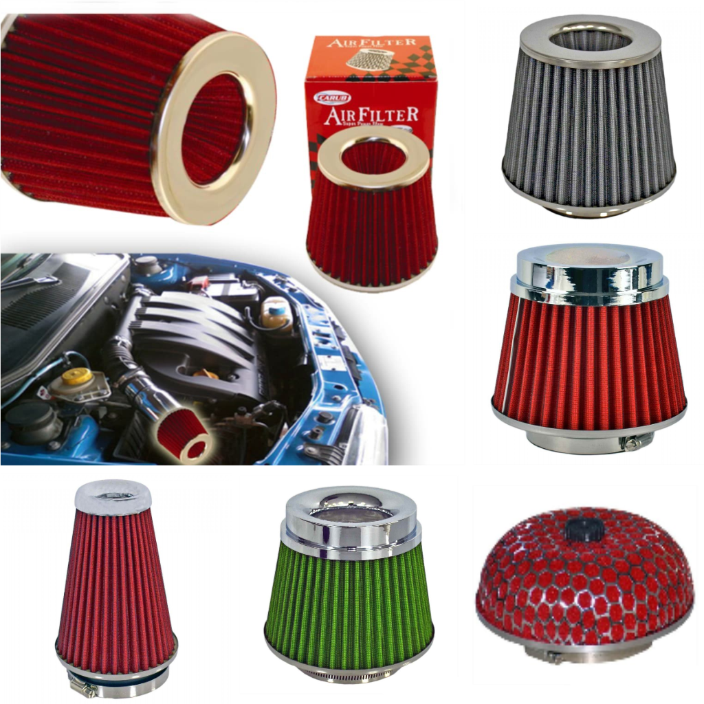 Filtro de aire universal de sonido y rendimiento mejorado +6 HP con adaptador