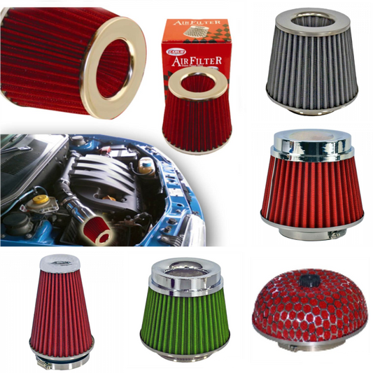 Filtro de aire universal de sonido y rendimiento mejorado +6 HP con adaptador