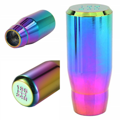 Pomo de palanca de cambios manual de carreras de aleación de aluminio Neo Chrome Camaleón con apariencia deportiva de metal universal ONV25