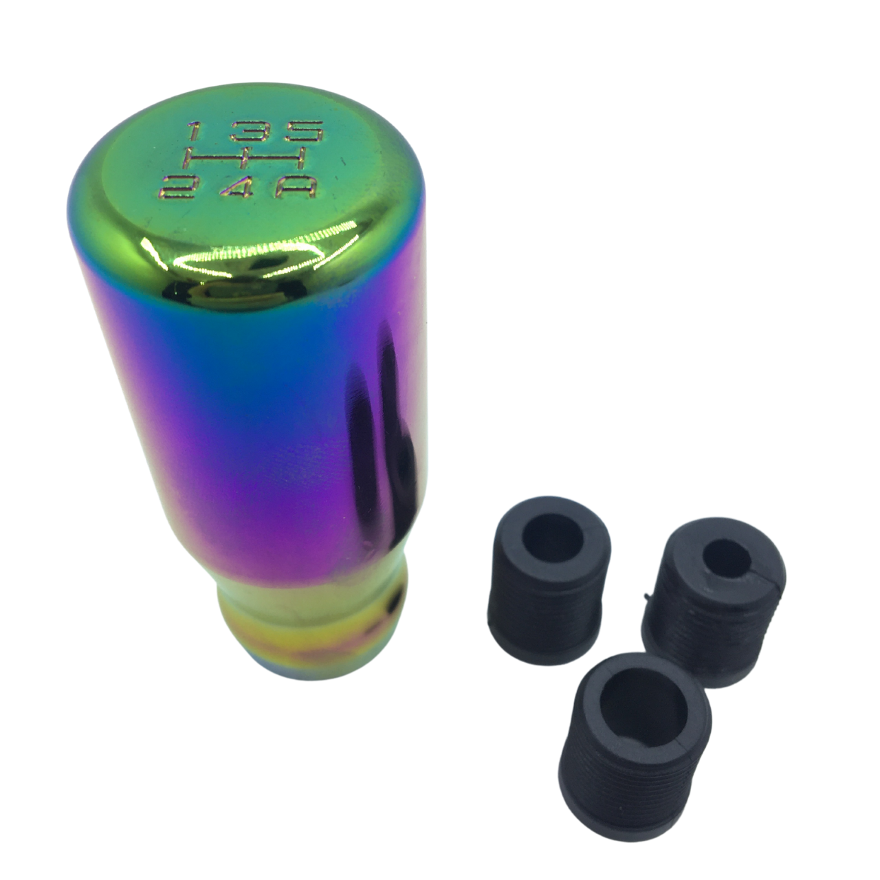 Pomo de palanca de cambios manual de carreras de aleación de aluminio Neo Chrome Camaleón con apariencia deportiva de metal universal ONV25