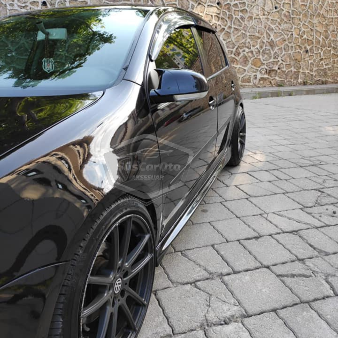 Vw Golf 5 2003-2009 Cubierta de espejo de murciélago Batman Piano Black Plástico ABS