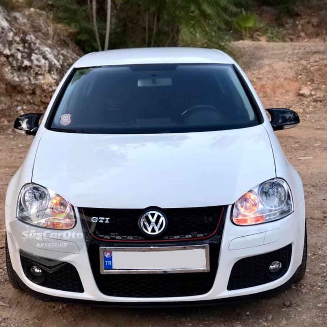 Vw Golf 5 2003-2009 Cubierta de espejo de murciélago Batman Piano Black Plástico ABS