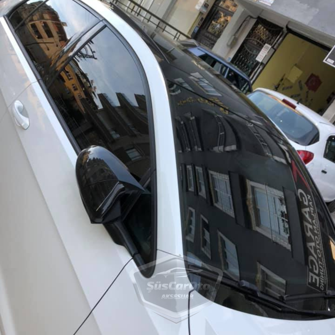 Vw Golf 7 7.5 2012-2020 Tapa de Espejo de Batman Murciélago Piano Black Plástico ABS