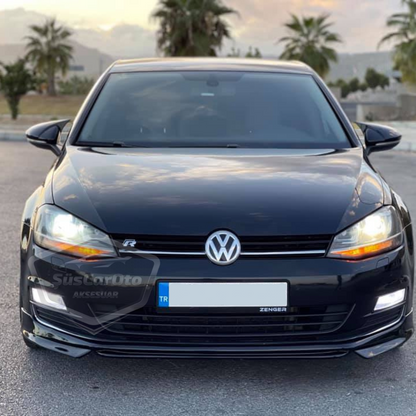 Vw Golf 7 7.5 2012-2020 Tapa de Espejo de Batman Murciélago Piano Black Plástico ABS
