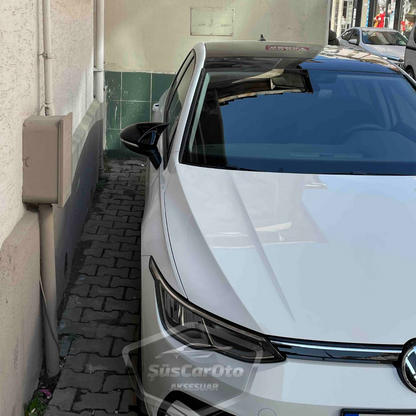 Cubierta de espejo Batman Murciélago compatible con VW Golf 8 2019 y posteriores, plástico ABS negro piano