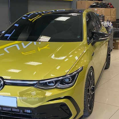 Cubierta de espejo Batman Murciélago compatible con VW Golf 8 2019 y posteriores, plástico ABS negro piano