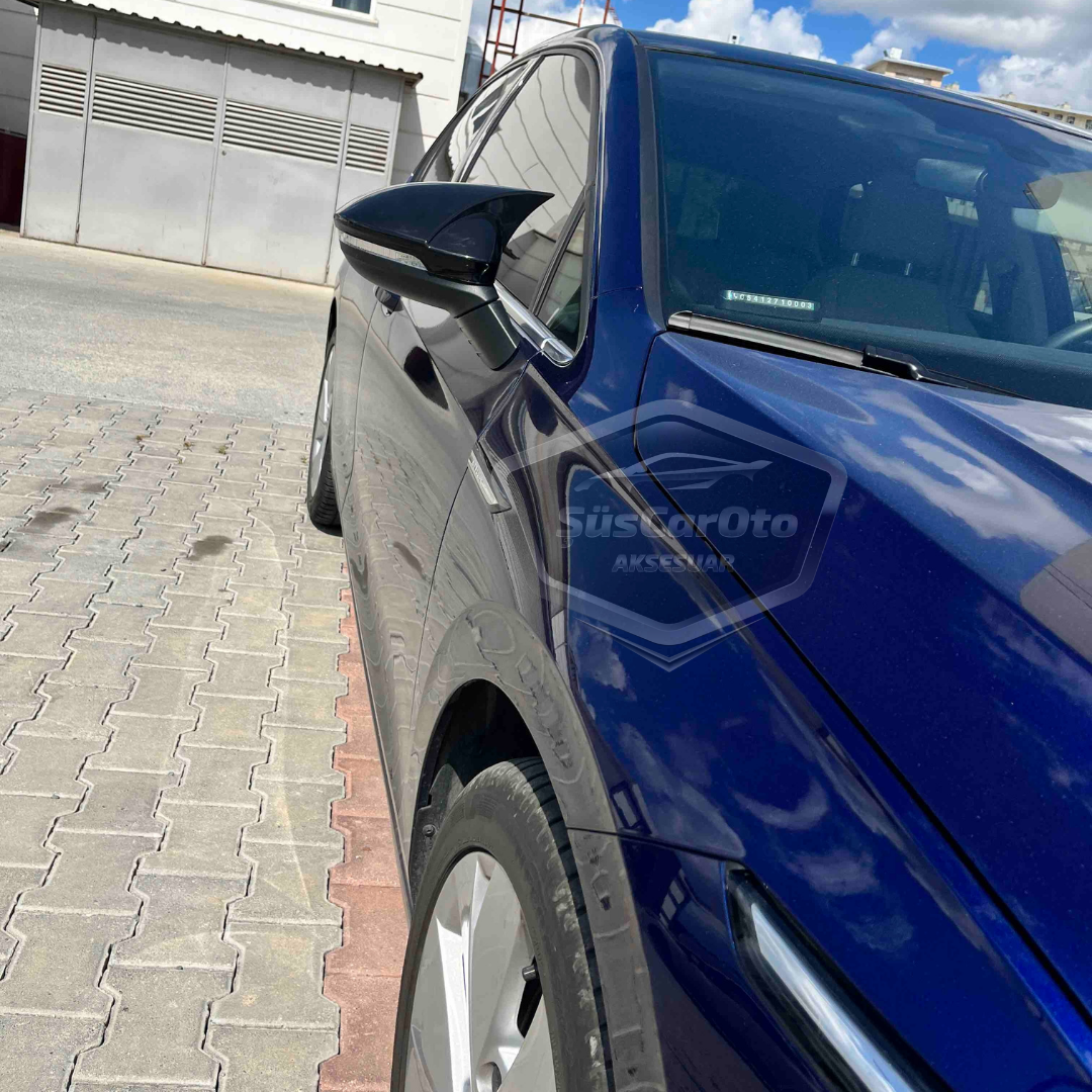 Cubierta de espejo Batman Murciélago compatible con VW Golf 8 2019 y posteriores, plástico ABS negro piano