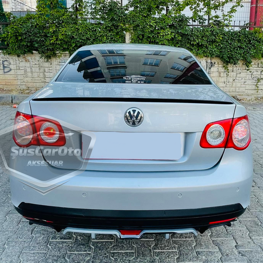 VW Jetta MK5 2005-2010 Spoiler Superior de Maletero Embellecedor Negro Piano Brillante