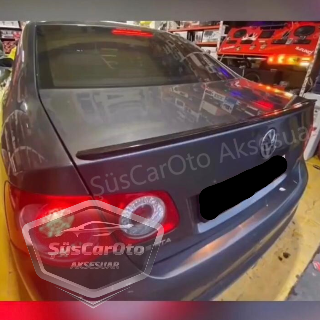 VW Jetta MK5 2005-2010 Spoiler Superior de Maletero Embellecedor Negro Piano Brillante