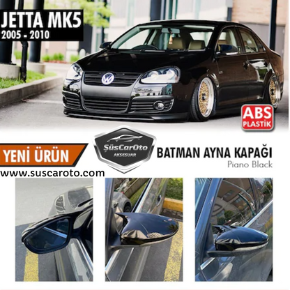 Vw Jetta MK5 2005-2010 Tapa de Espejo Murciélago Batman Plástico ABS Negro Piano