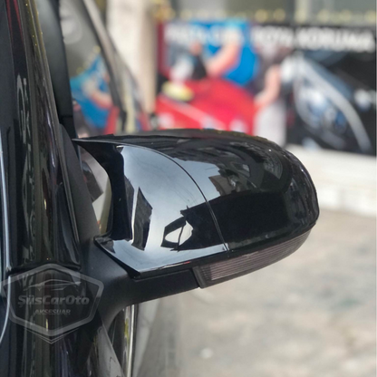 Vw Jetta MK5 2005-2010 Tapa de Espejo Murciélago Batman Plástico ABS Negro Piano