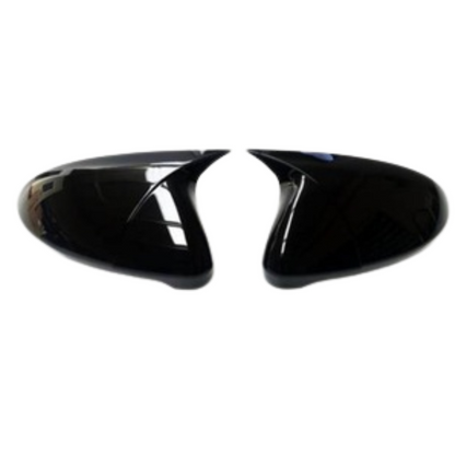 Carcasa de espejo retrovisor tipo Batman para Vw Jetta MK6 2011 en adelante, negro piano, plástico ABS