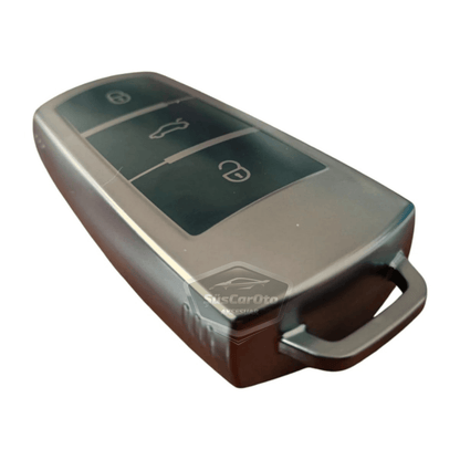 Funda de silicona para llave de coche Volkswagen Passat B6 B7, cubierta de llave de coche, llavero amortiguador, gris titanio oscuro PNT105