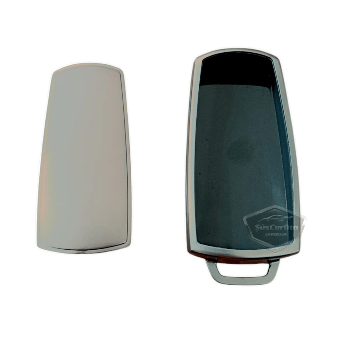 Funda de silicona para llave de coche Volkswagen Passat B6 B7, cubierta de llave de coche, llavero amortiguador, gris titanio oscuro PNT105