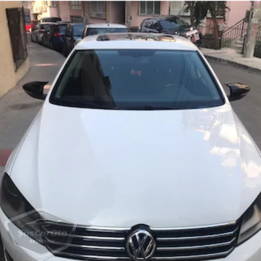 Vw Passat B7 2010-2014 Cubierta de Espejo Batman Bat Piano Negro Plástico ABS