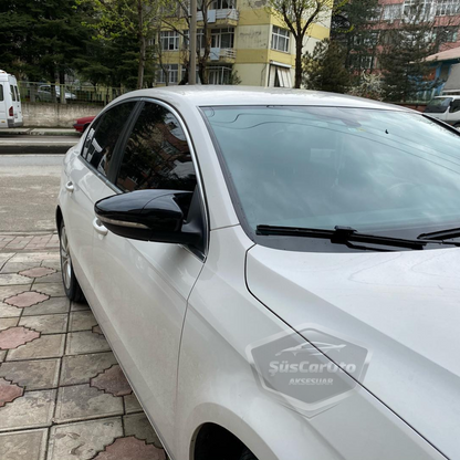 Vw Passat B7 2010-2014 Cubierta de Espejo Batman Bat Piano Negro Plástico ABS