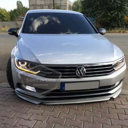 Cubierta de espejo retrovisor tipo Batman para VW Passat B8 2015 en adelante, color negro piano, plástico ABS