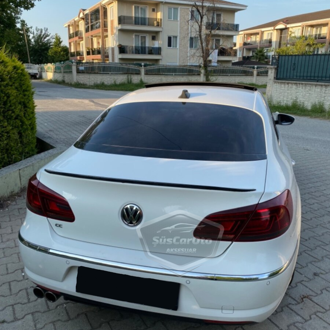 Volkswagen Passat CC 2009-2016 Alerón de Maletero Piano Negro-Blanco Brillante