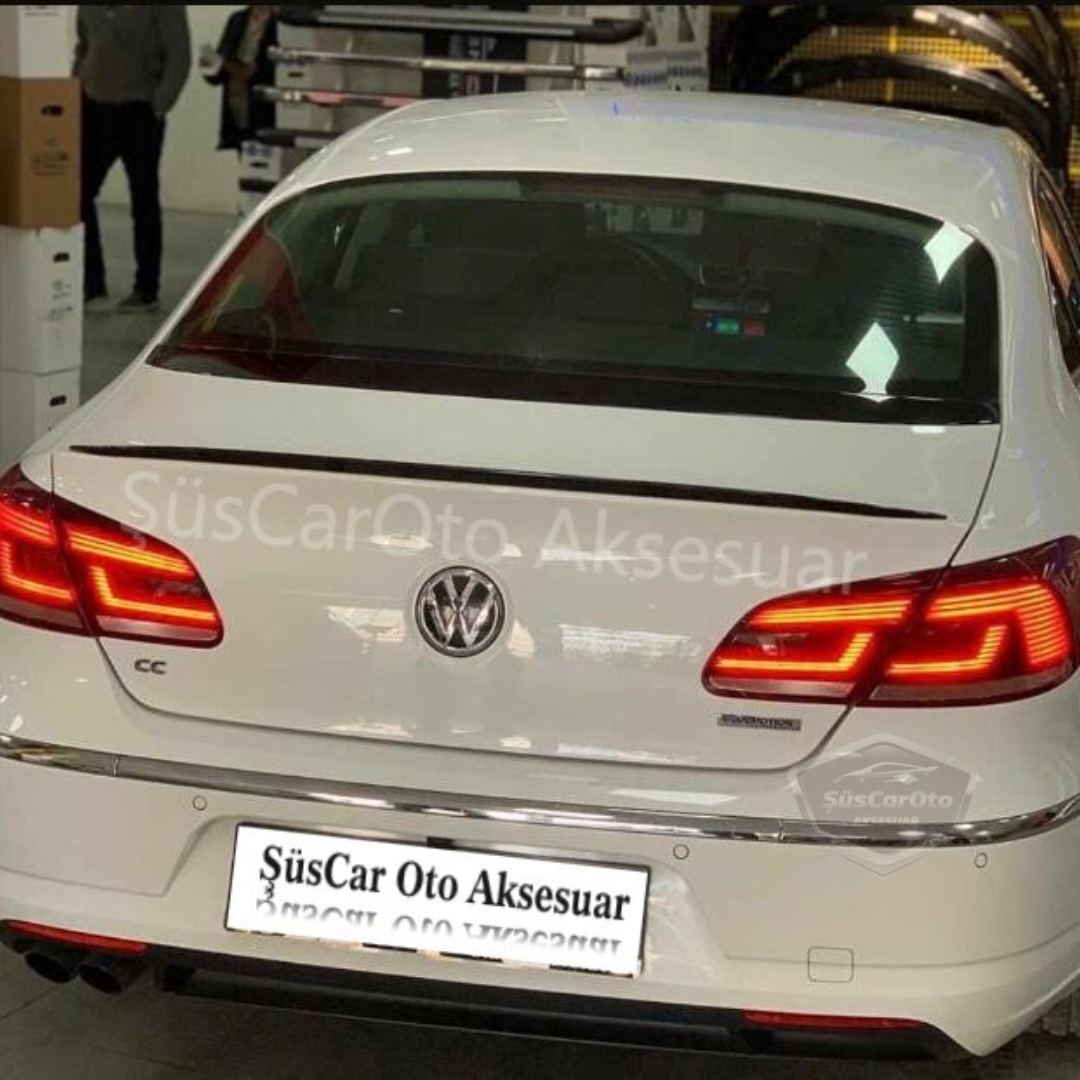 Volkswagen Passat CC 2009-2016 Alerón de Maletero Piano Negro-Blanco Brillante