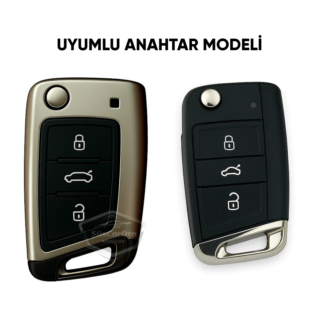 Volkswagen Polo Golf T-Roc T-Cross Passat Jetta Taigo Tiguan Funda de silicona para llave compatible con llave plegable Carcasa para llave de coche Amortiguador Llavero Gris Titanio Oscuro PNT104