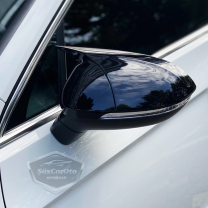 Vw Scirocco 2008-2016 Cubierta de espejo lateral estilo Batman Piano Black ABS Plástico