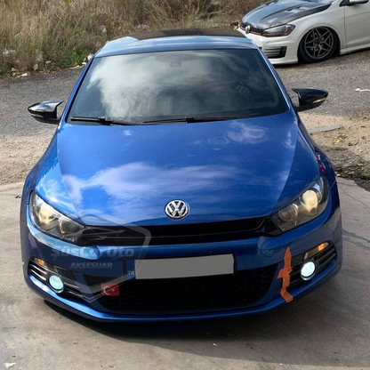 Vw Scirocco 2008-2016 Cubierta de espejo lateral estilo Batman Piano Black ABS Plástico