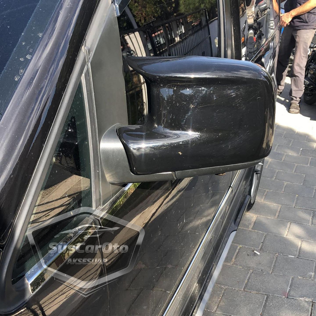 Vw Caddy Mk2 2005-2014 Cubierta de espejo Batman Murciélago Piano Negro Plástico ABS
