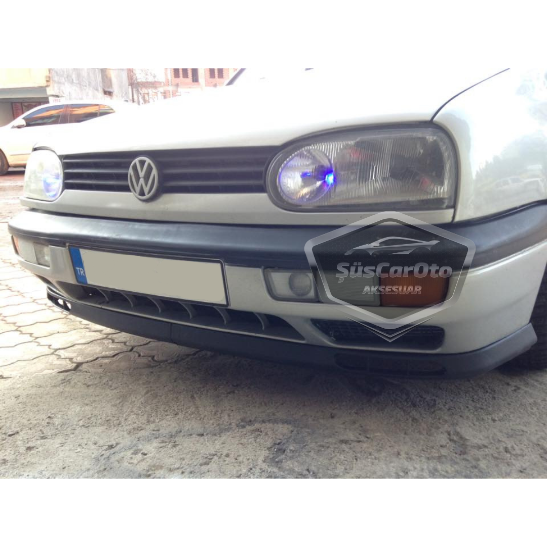 Vw Golf 3 1991-1998 Compatible Universal Laguna Lip Labio Flexible Delantero 2 Piezas Bajo Paragolpes Spoiler Delantero