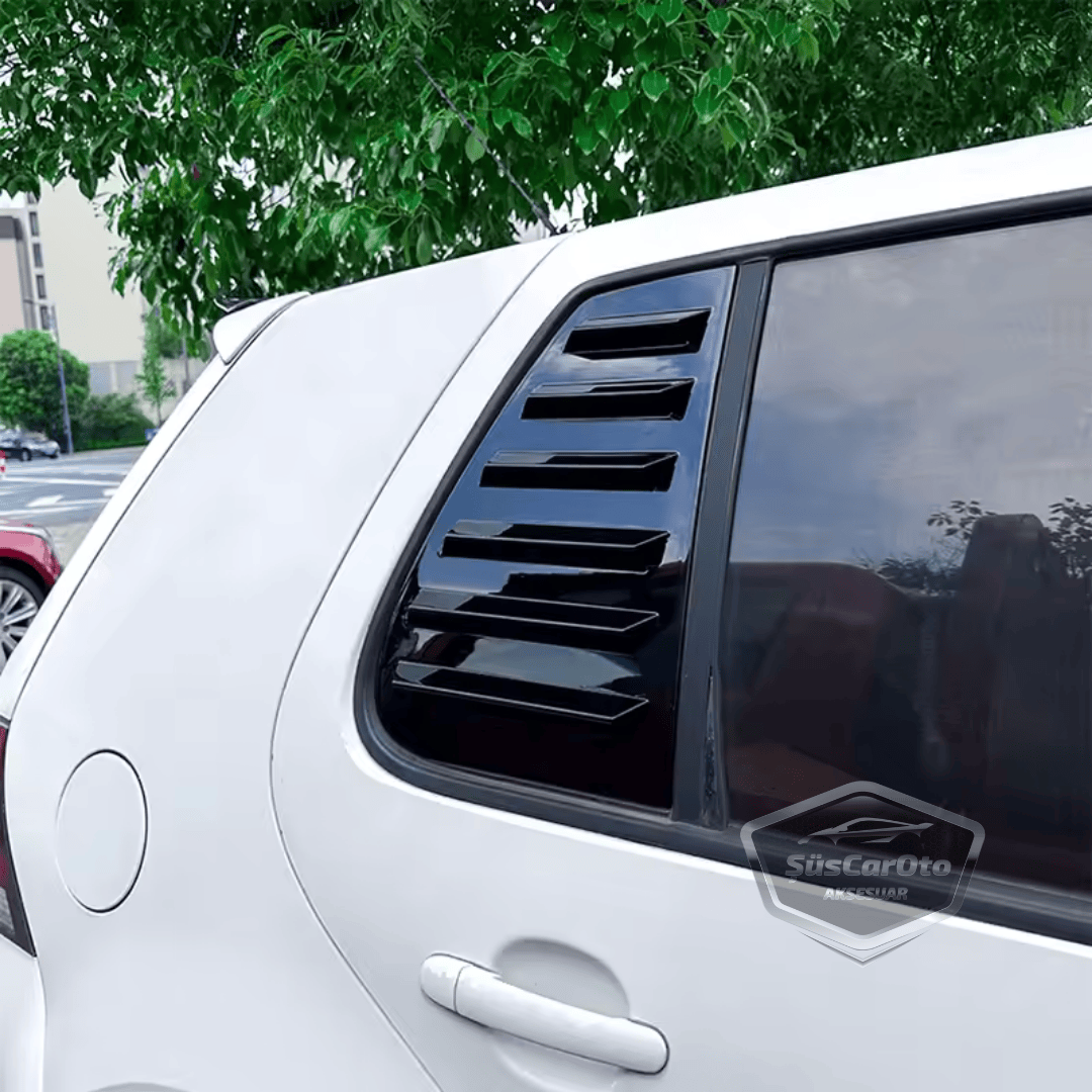 Rejilla de ventanilla lateral para VW Golf 4 1997-2003, visera de ventanilla lateral, ventilación, juego izquierdo y derecho, negro brillante