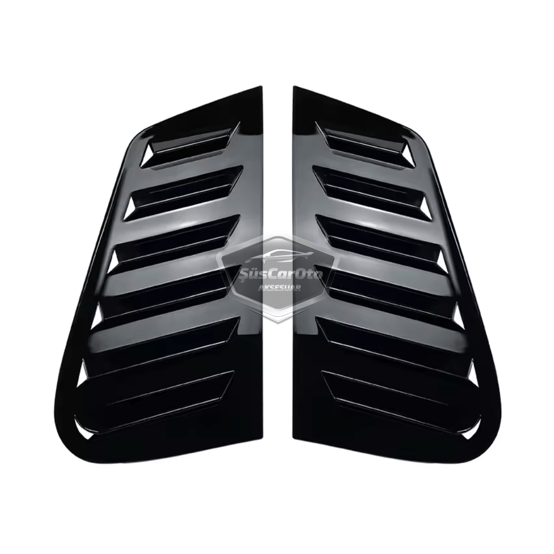 Rejilla de ventanilla lateral para VW Golf 4 1997-2003, visera de ventanilla lateral, ventilación, juego izquierdo y derecho, negro brillante
