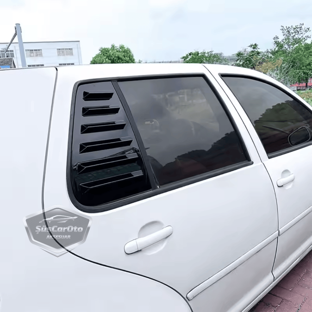 Rejilla de ventanilla lateral para VW Golf 4 1997-2003, visera de ventanilla lateral, ventilación, juego izquierdo y derecho, negro brillante