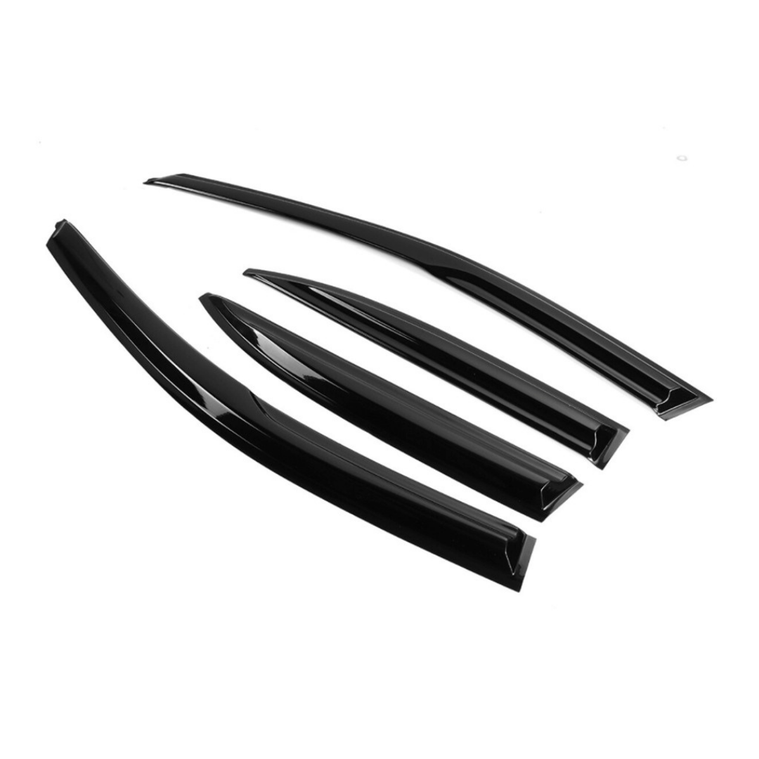 Juego de deflectores de ventana Mugen para VW Golf 6 2008-2012, piano negro, 4 unidades, importado