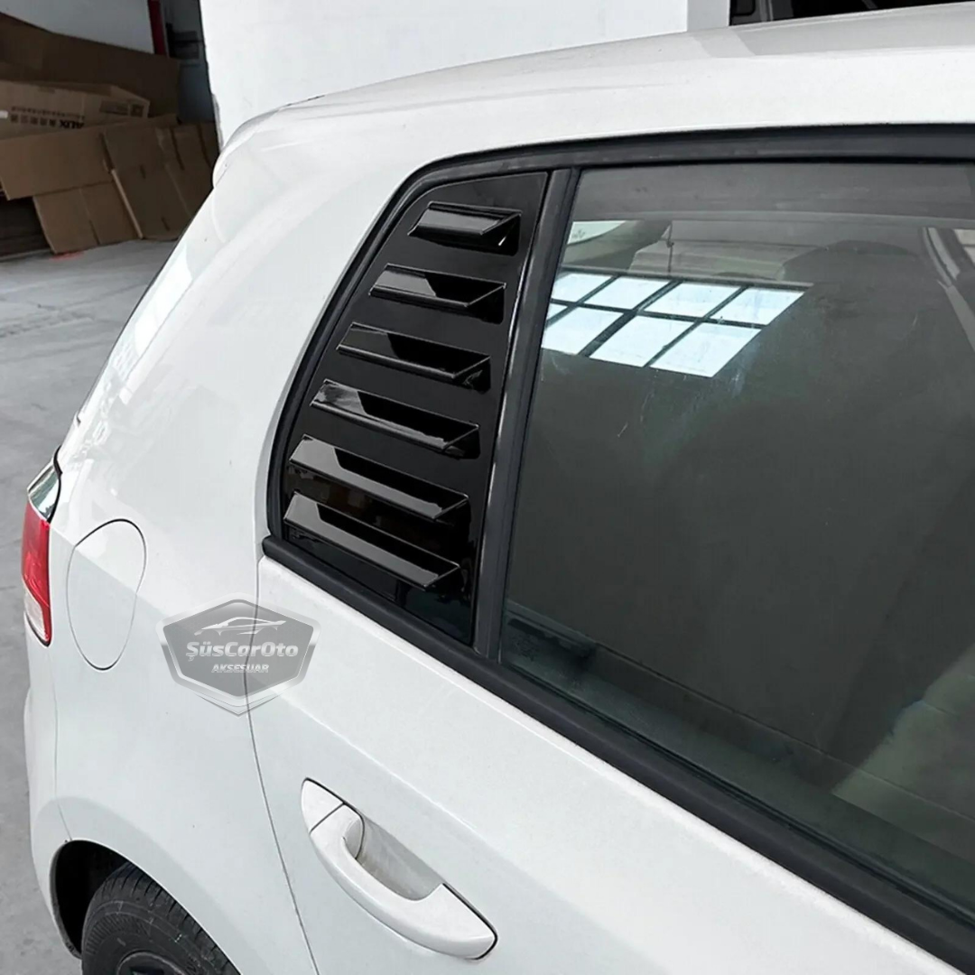 Rejilla de ventanilla lateral VW Golf 6 2008-2012, visera de ventanilla lateral, ventilación derecha e izquierda, juego negro brillante NKT242