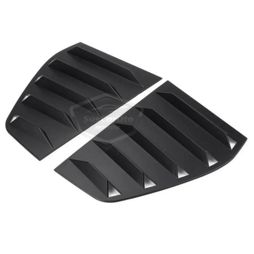Rejilla de ventanilla lateral VW Golf 6 2008-2012, visera de ventanilla lateral, ventilación derecha e izquierda, juego negro brillante NKT242