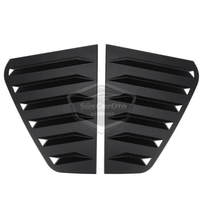 Rejilla de ventanilla lateral VW Golf 6 2008-2012, visera de ventanilla lateral, ventilación derecha e izquierda, juego negro brillante NKT242