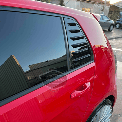 Vw Golf 7 7.5 2012-2020 Rejilla de ventanilla lateral compatible con visera de ventanilla lateral izquierda derecha, equipo de ventilación, negro brillante