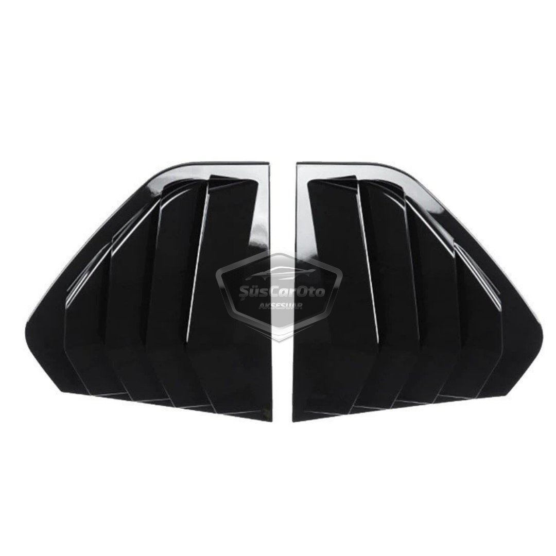 VW Golf 8 2019 en adelante, compatible con la cubierta de ventana de ventilación, deflectores de ventana de ventilación, ventilación derecha e izquierda, par negro brillante
