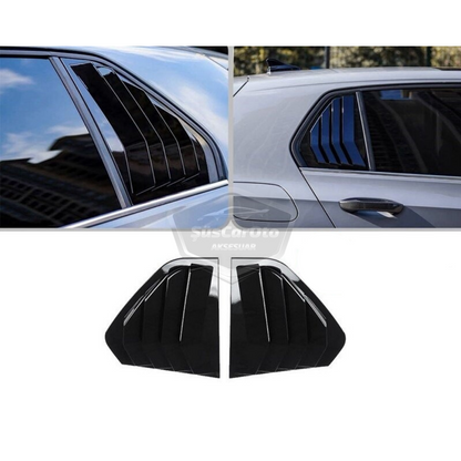 VW Golf 8 2019 en adelante, compatible con la cubierta de ventana de ventilación, deflectores de ventana de ventilación, ventilación derecha e izquierda, par negro brillante