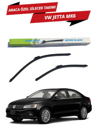 Juego de limpiaparabrisas delanteros de banana, específicos para vehículo, Sentinel para VW Jetta MK6 2011 en adelante, derecho e izquierdo