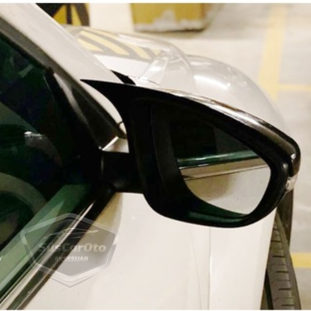 Vw New Beetle 2011-2019 Cubierta de Espejo Retrovisor Batman Piano Negro Plástico ABS