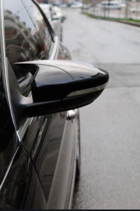 VW Passat CC 2007-2017 Tapa de espejo Batman Bat Piano Black Plástico ABS