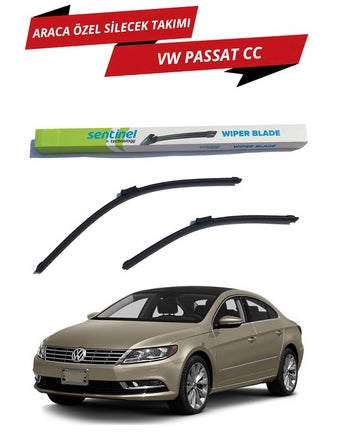 Juego de limpiaparabrisas delanteros planos para VW Passat CC Sentinel, derecho e izquierdo