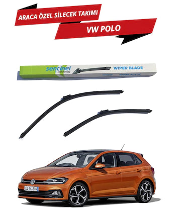 VW Polo 2017 en adelante Juego de limpiaparabrisas Sentinel banana delanteros específicos para el vehículo, derecho e izquierdo