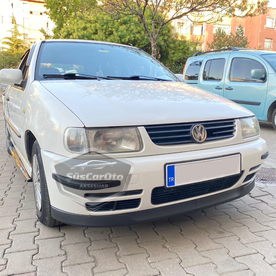 Labio inferior Astra H universal flexible de 2 piezas compatible con VW Polo Mk3 1994-2003 6N, añadido delantero para parachoques, spoiler.