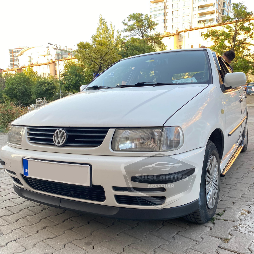 Labio inferior Astra H universal flexible de 2 piezas compatible con VW Polo Mk3 1994-2003 6N, añadido delantero para parachoques, spoiler.