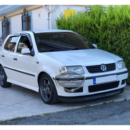 Labio inferior Astra H universal flexible de 2 piezas compatible con VW Polo Mk3 1994-2003 6N, añadido delantero para parachoques, spoiler.