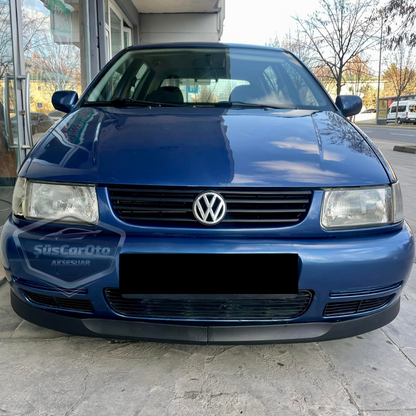 Labio inferior Astra H universal flexible de 2 piezas compatible con VW Polo Mk3 1994-2003 6N, añadido delantero para parachoques, spoiler.