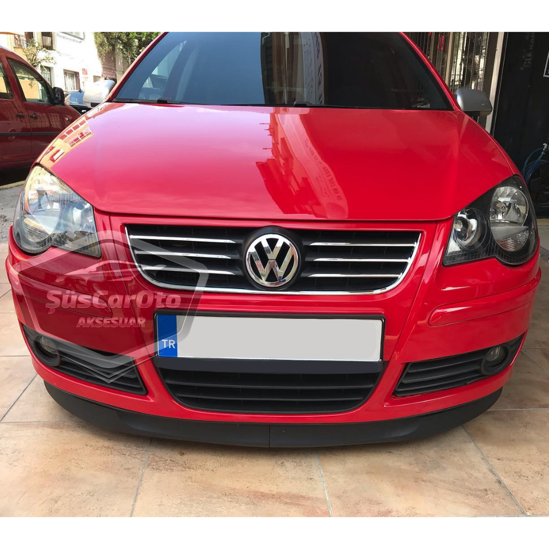 Vw Polo Mk4 - 4.5 2002-2008 Universal Compatible Astra H Labio Flexible Labio Delantero 2 Piezas Separador Inferior de Parachoques Extensión Delantera